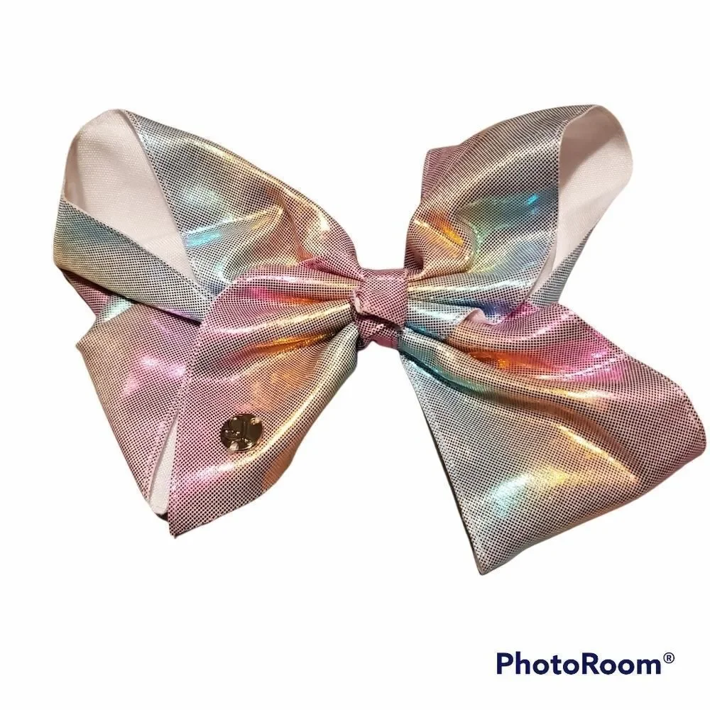 GIRLS Pastel Shimmer Rainbow Bow